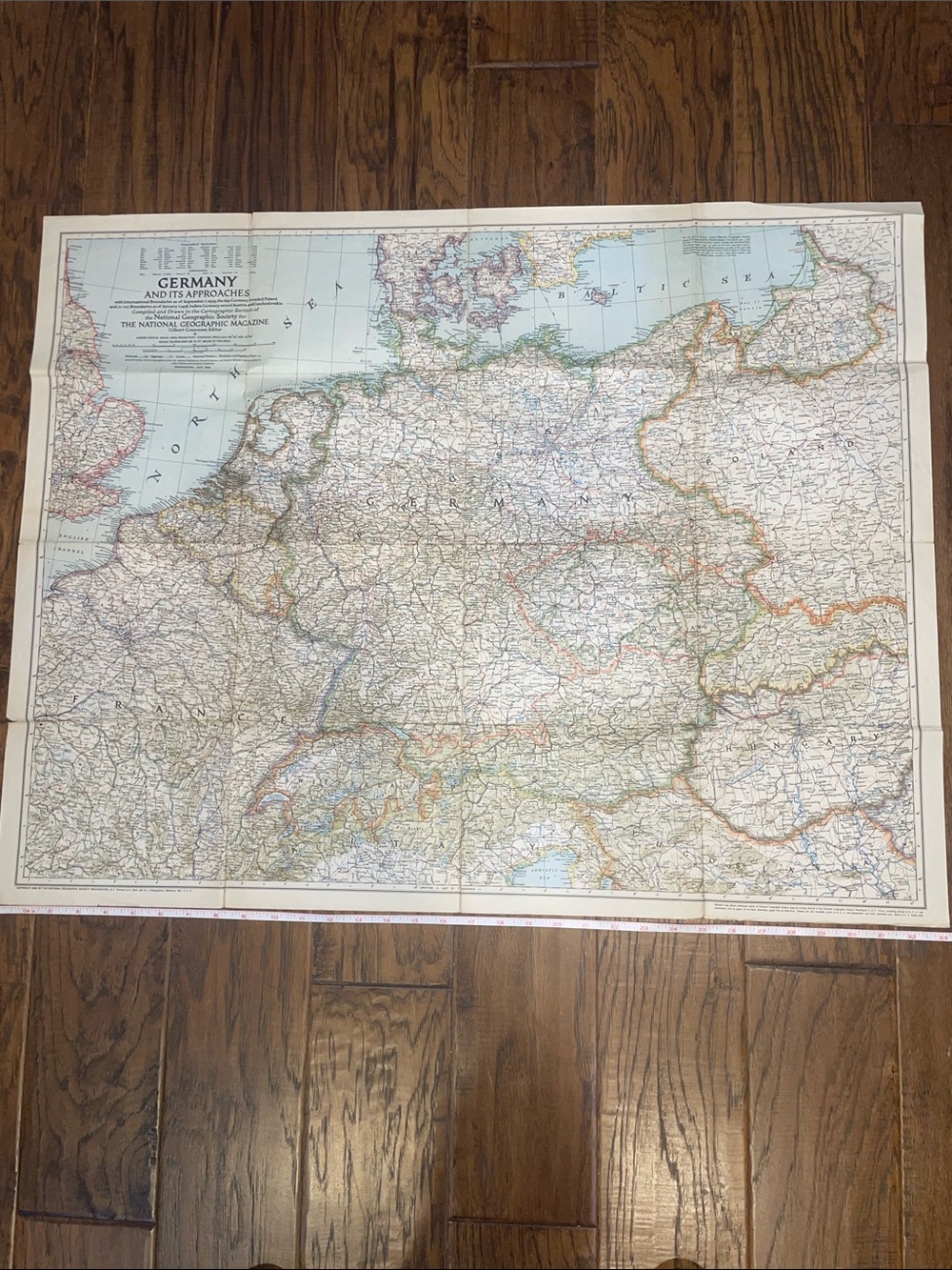 National Geographic Vintage Map Poster oh Germany